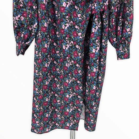 Fashion Union ASOS Wrap Midi Dress with Side Tie in Vintage Floral NWT - Picture 5 of 11